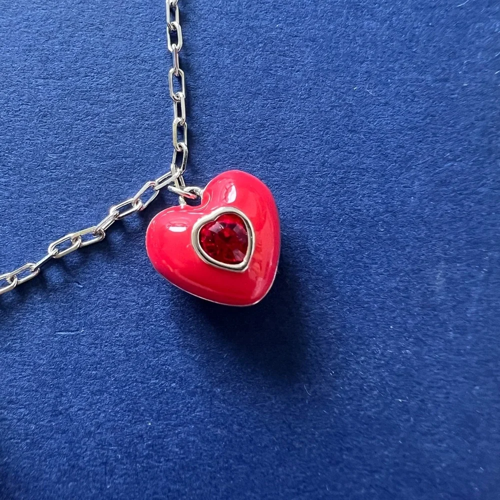 Swarovski Multi Charm Bracelet w Rubber Duck Heart Star Beach Crystals RARE - Picture 3 of 7